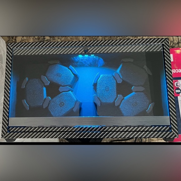 6 Watch Winder Carbon Fiber Gaming Console with Blue LED